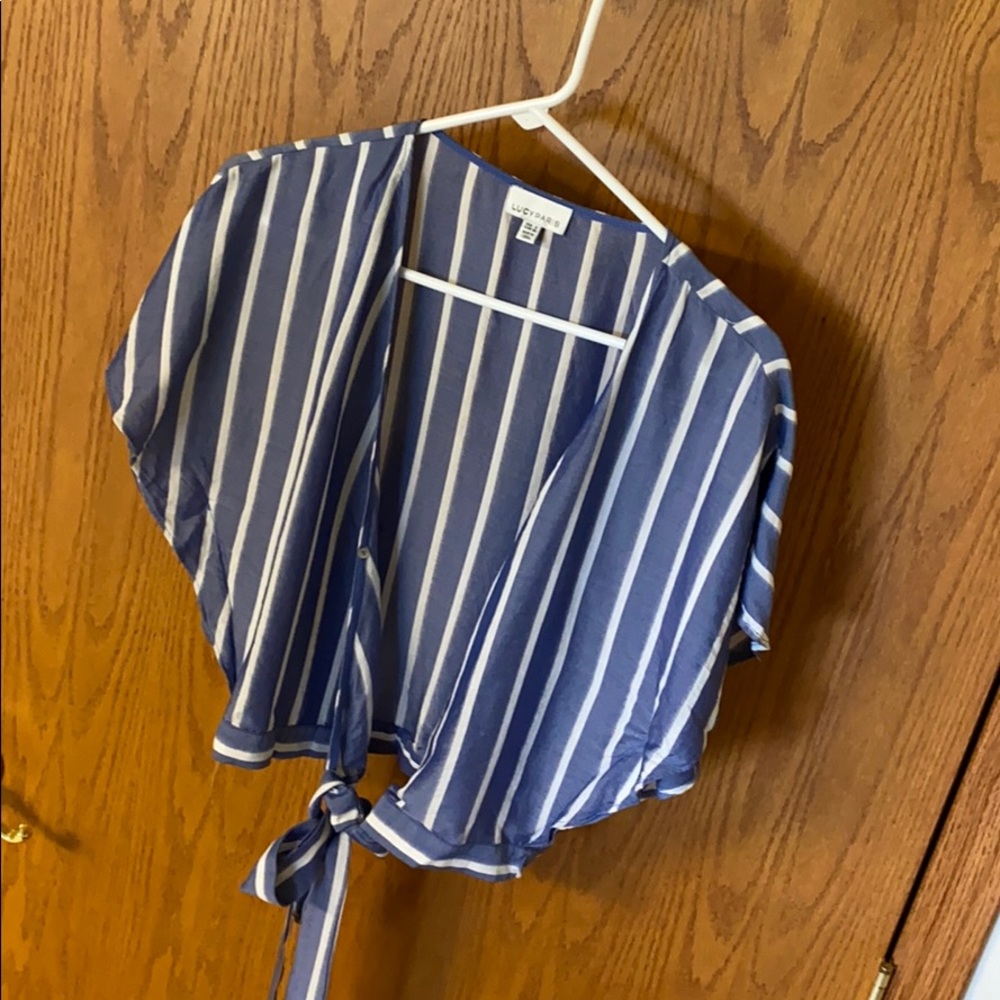 Bloomingdales Linen Blue Stripe